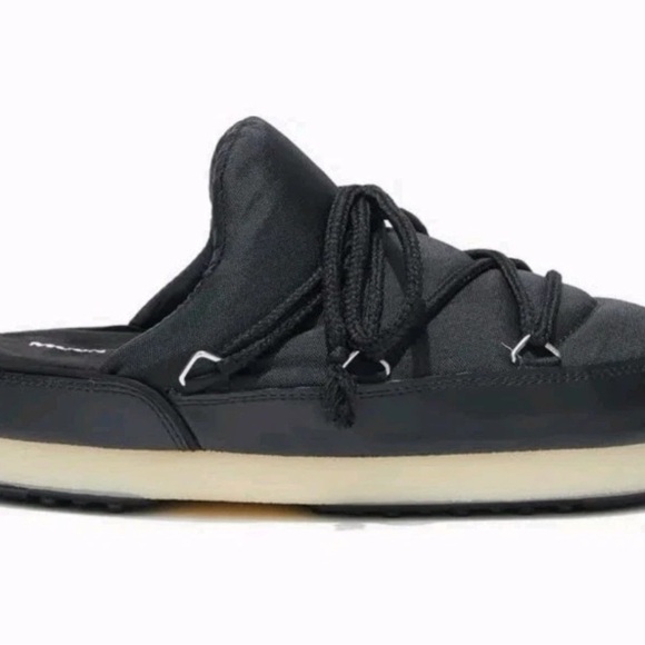 Moon Boot Black Mules Sleek Slip-On Comfort - Picture 3 of 11